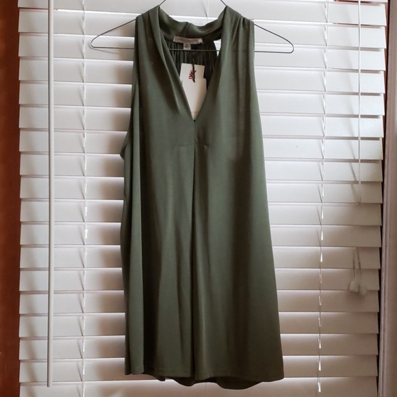 Green Envelope Tops - Green sleeveless Top
